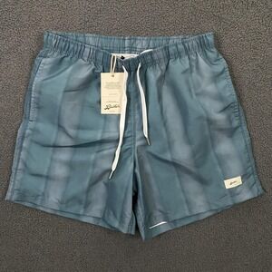 Bather Swim Trunks Mens Small Blue Mesh Lined Elastic Waist Drawstring Pockets